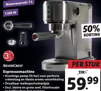 Lidl Silvercrest espressomachine severc aanbieding