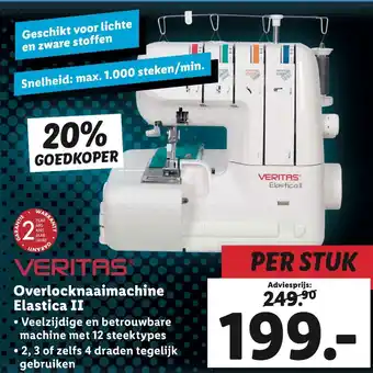 Lidl Veritas overlocknaaimachine elastica ii (r) aanbieding