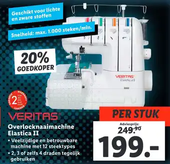 Lidl Veritas overlocknaaimachine elastica ii ⓡ aanbieding