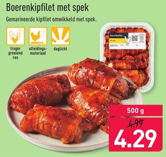 ALDI Boeren kipfilet met spek 500g aanbieding