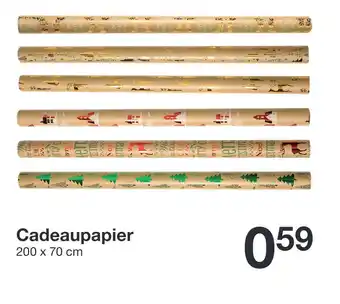 Zeeman Cadeaupapier 200 x 70 cm aanbieding