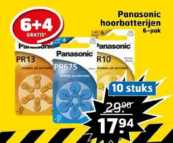 Trekpleister Panasonic hoorbatterijen 6+4 gratis aanbieding