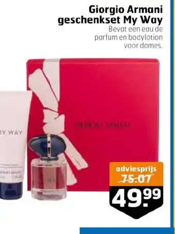 Trekpleister Giorgio Armani geschenkset My Way aanbieding