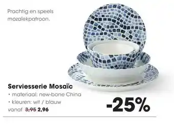 HANOS Serviesserie Mosaïc aanbieding