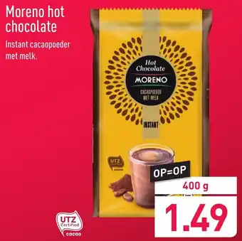 ALDI Moreno Hot chocolate 400g aanbieding