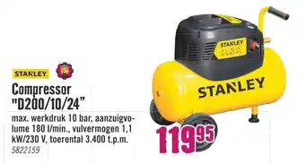 Hornbach Compressor "D200/10/24" aanbieding