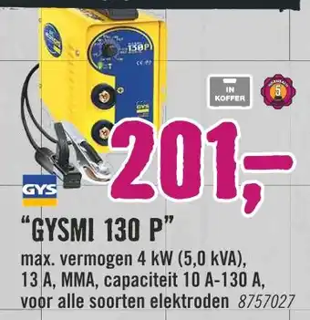 Hornbach "GYSMI 130 P" aanbieding