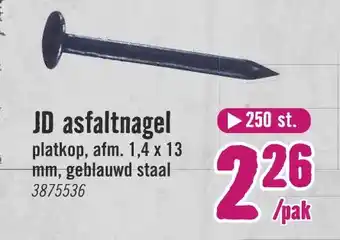 Hornbach JD asfaltnagel aanbieding