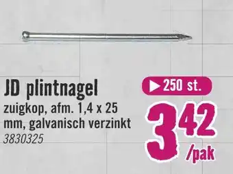 Hornbach JD Plintnagels aanbieding