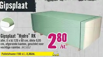 Hornbach Gipsplaat "Hydro" RK aanbieding