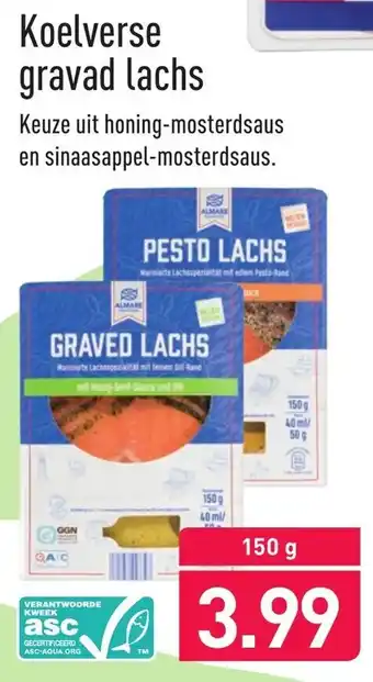 ALDI Almare Koelverse Gravad lachs 150g aanbieding