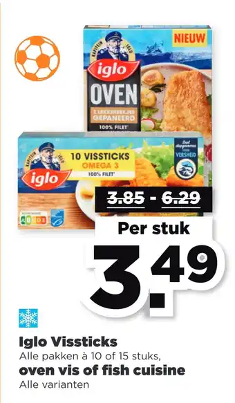 PLUS Iglo vissticks oven vis of fish cuisine aanbieding