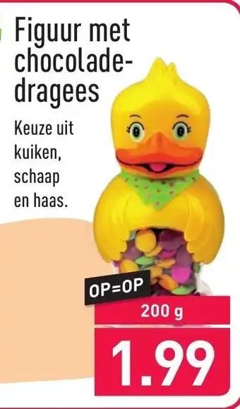 ALDI Figuur met chocoladedragees 200g aanbieding