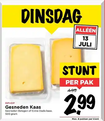 Vomar Voordeelmarkt Gesneden Kaas 500g aanbieding