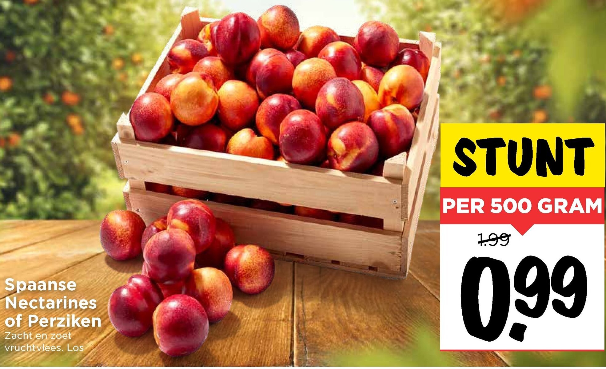 Spaanse Nectarines of perziken 500g aanbieding bij Vomar