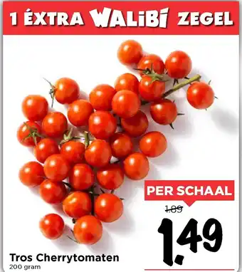 Vomar Voordeelmarkt Tros Cherrytomaatjes 200g aanbieding