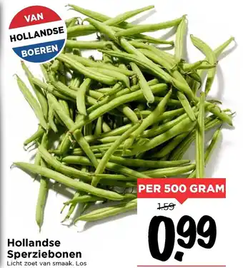 Vomar Voordeelmarkt Hollandse sperziebonen 500g aanbieding