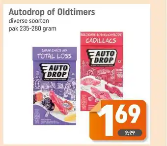 Dagwinkel Autodrop of oldtimers 235-280 gram aanbieding