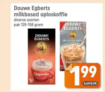 Dagwinkel Douwe egberts milkbased oploskoffie 125-158 gram aanbieding