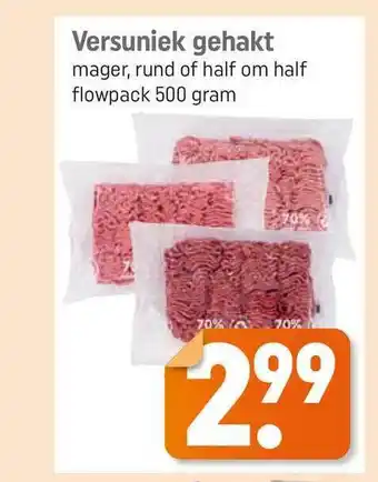 Dagwinkel Versuniek gehakt mager, rund of half om half 500 gram aanbieding