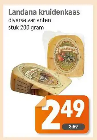 Dagwinkel Landana kruidenkaas 200 gram aanbieding