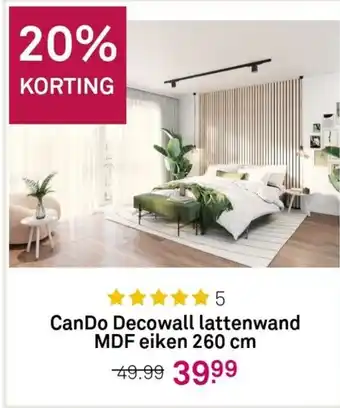 Karwei CanDo decowall lattenwand MDF eiken 260CM aanbieding