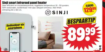 Dirk Sinii smart infrarood panel heater aanbieding