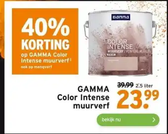 GAMMA Color intense muurverf 2.5 liter aanbieding