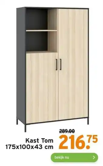 GAMMA Kast Tom 175x100x43 cm aanbieding