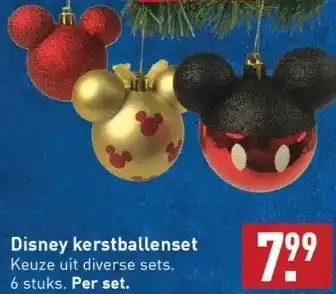 ALDI Disney kerstballenset keuze uit diverse sets. 6 stuks. per set. aanbieding