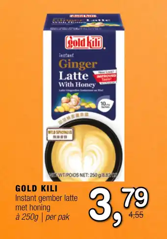 Amazing Oriëntal Gold kili instant gember latte met honing à 250g per pak aanbieding