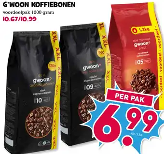 Boon`s Markt G'woon koffiebonen aanbieding