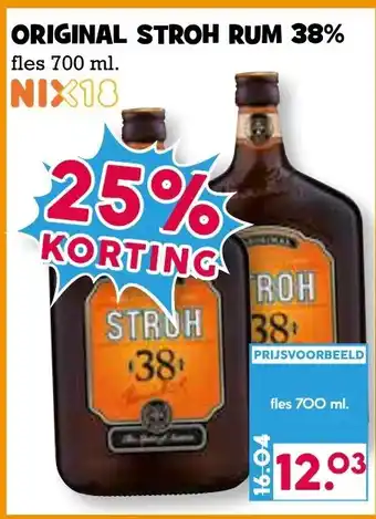 Boon`s Markt Original stroh rum 38% aanbieding