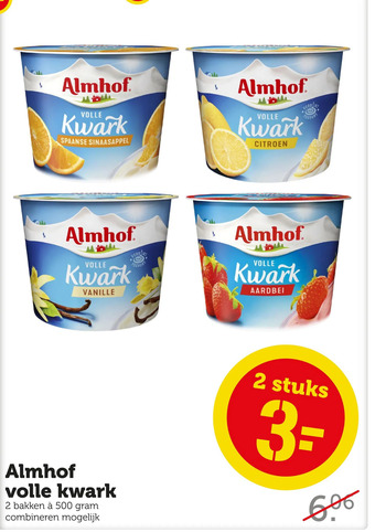 Coop Almhof volle kwark aanbieding