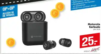 Coop Motorola earbuds aanbieding