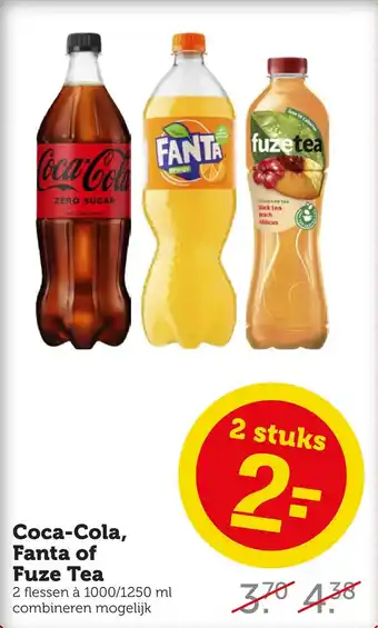 Coop Coca-cola, fanta of fuze tea aanbieding