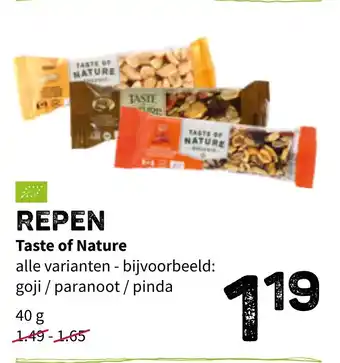 Ekoplaza Taste of Nature Repen aanbieding