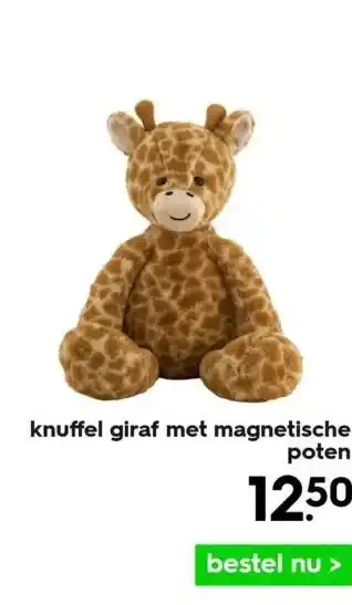 HEMA Knuffel giraf met magnetische poten aanbieding