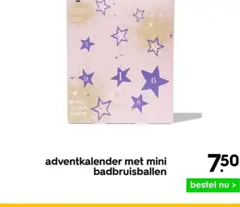 HEMA Adventkalender met mini badbruisballen aanbieding