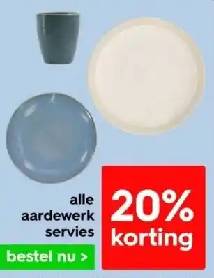 HEMA Alle aardewerk servies aanbieding