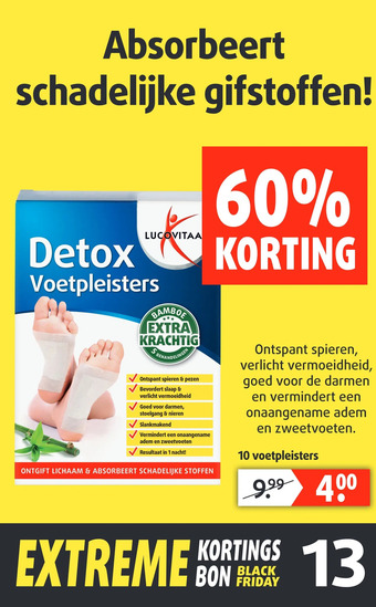 Lucovitaal Detox voetpleisters aanbieding