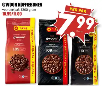 MCD Supermarkt G'woon koffiebonen aanbieding