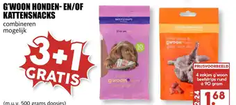 MCD Supermarkt G'woon honden- en/of kattensnacks aanbieding