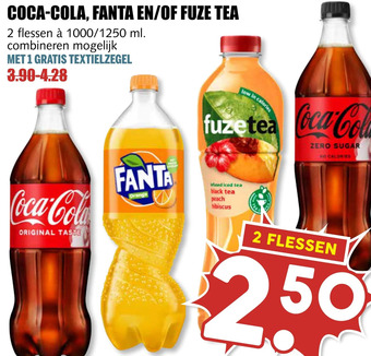 MCD Supermarkt Coca-cola, fanta en/of fuze tea aanbieding