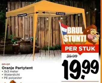 Vomar Voordeelmarkt Oranje partytent aanbieding