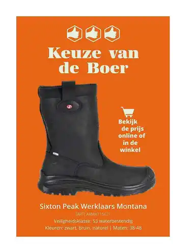 De Boer Drachten Sixton peak werklaars montana aanbieding