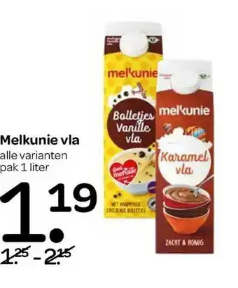 Spar Melkunie vla 1 liter aanbieding