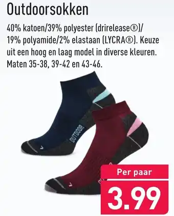 ALDI Outdoorsokken aanbieding