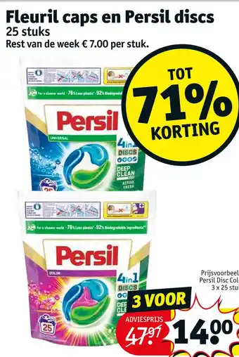 Kruidvat Fleuril caps en persil discs aanbieding