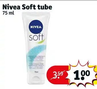 Kruidvat Nivea soft tube aanbieding